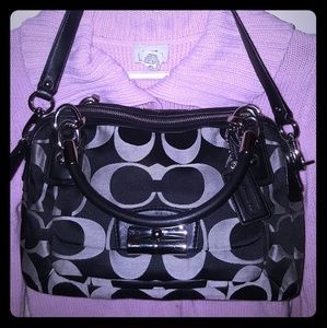 Coach kristin signature Double zip satchel #F22305